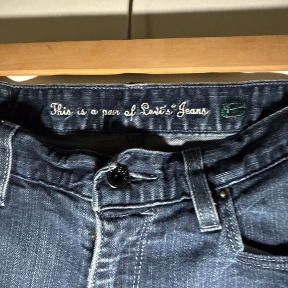 Levi's White Tab Green Letters Skinny Denim Jeans | Women Size 12M/31W - Picture 3 of 12